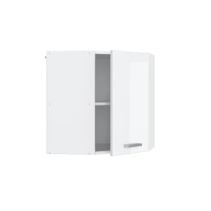 Eckhängeschrank R-Line Weiß Hochglanz 57 cm livinity®