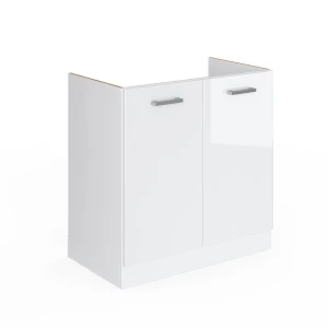 Spülenunterschrank R-Line Weiß Hochglanz 80 cm ohne Arbeitsplatte Vicco