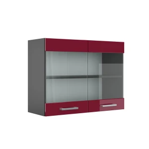 Armoire en verre R-Line Rouge brillant 80cm Vicco