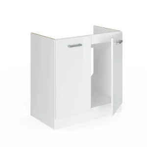 Spülenunterschrank R-Line Weiß Hochglanz 80 cm ohne Arbeitsplatte livinity®