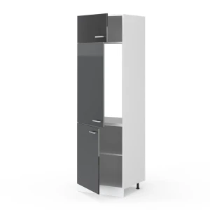 Kühlumbauschrank R-Line Anthrazit Hochglanz 60 cm livinity®