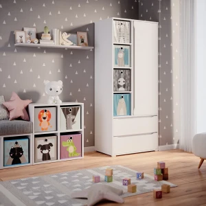 Kleiderschrank Ruben Weiß 80 x 190 cm livinity®