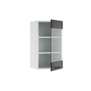 Küchenglasschrank Fame-Line Anthrazit Landhaus 40 cm livinity®