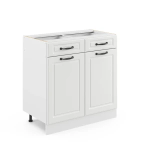 Kitchen base cabinet R-Line White country house 80 cm without worktop Vicco