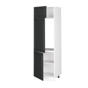 Kühlumbauschrank R-Line Anthrazit Landhaus 60 cm livinity®