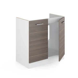 Spülenunterschrank R-Line Edelgrau 80 cm ohne Arbeitsplatte livinity®
