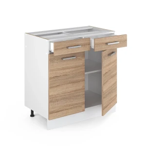 Küchenunterschrank R-Line Sonoma 80 cm ohne Arbeitsplatte livinity®