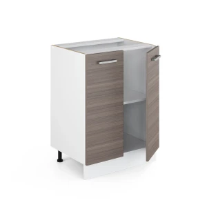 Küchenunterschrank R-Line Edelgrau 60 cm ohne Arbeitsplatte livinity®