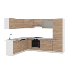Hjørnekøkken R-Line Sonoma 287 x 46 cm uden bordplade Vicco