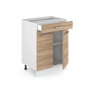 Küchenunterschrank R-Line Sonoma 60 cm mit Schublade, ohne Arbeitsplatte livinity®