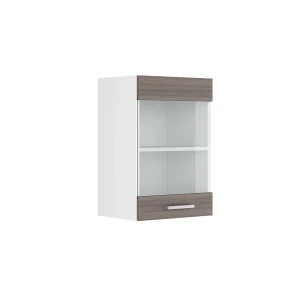 Armário de parede universal R-Line Cinza 40 cm com porta de vidro Vicco
