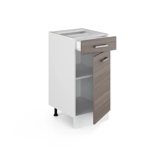 Küchenunterschrank R-Line Edelgrau 40 cm ohne Arbeitsplatte livinity®