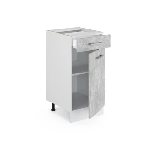 Küchenunterschrank R-Line Beton 40 cm ohne Arbeitsplatte livinity®