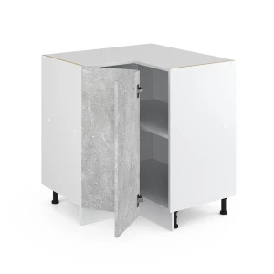 Eckunterschrank R-Line Beton 75.6 cm ohne Arbeitsplatte livinity®
