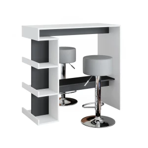 Barbordssæt Dana Hvid 108 x 50 cm med 2 barstole Vicco