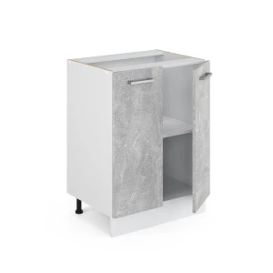 Küchenunterschrank R-Line Beton 60 cm ohne Arbeitsplatte livinity®