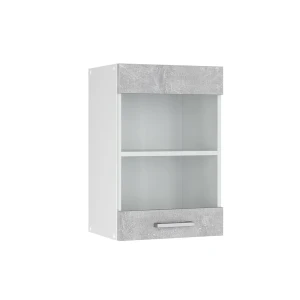 Køkkenskab med glas R-Line Beton 40 cm Vicco