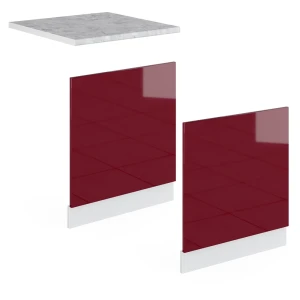 Frontblende R-Line Rot Hochglanz 60 cm , AP Marmor livinity®