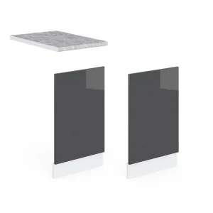 Frontblende R-Line Anthrazit Hochglanz 45 cm , AP Marmor livinity®