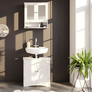 Badmöbel-Set Bianco Weiß 2 Teile livinity®