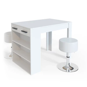 Spisebordssæt Repose Hvid 67 x 100 cm med 2 taburetter Vicco
