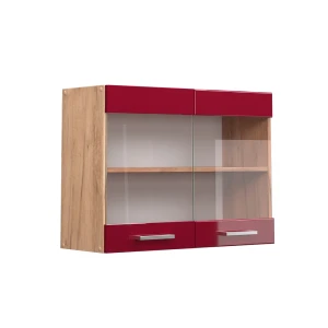 Armoire en verre R-Line Rouge brillant 80cm Vicco