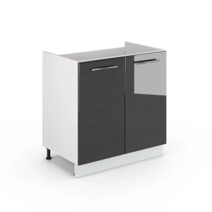 Vaskeskab Fame-Line Antracit højglans 80 x 82 cm uden bordplade Vicco