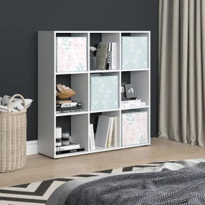 Raumteiler Nove Weiß 104 x 108 cm mit 4 Faltboxen opt.1 livinity®