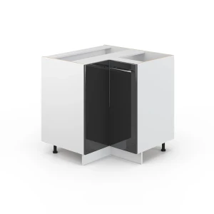 Meuble d'angle Fame-Line Anthracite Haute brillance 80.5cm sans PT Vicco