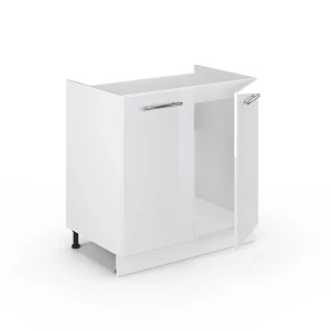 Spülenunterschrank Fame-Line Weiß Hochglanz 80 cm ohne Arbeitsplatte livinity®