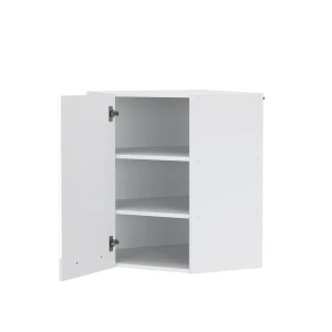 Eckhängeschrank Fame-Line Weiß Hochglanz 57 cm livinity®