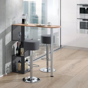 Bartisch-Set Vincent Goldkraft Eiche 113 x 39.8 cm mit 2 Barhockern livinity®