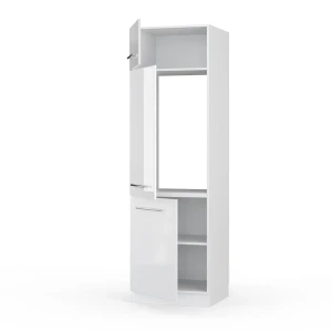 Kühlumbauschrank Fame-Line Weiß Hochglanz 60 cm livinity®