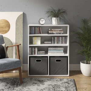 Bücherregal  Weiß 72 x 90.2 cm 2 Fächer livinity®