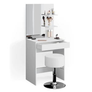 Makeupbord Isabelle Hvid 60 cm med skammel Vicco