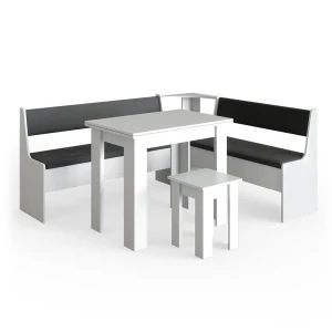Hjørnebænksgruppe Roman Hvid 180 x 150 cm med bord Vicco