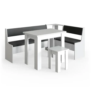 Hjørnebænksgruppe Roman Hvid 180 x 120 cm med bord Vicco