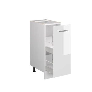 Apothekerschrank R-Line Weiß Hochglanz 30 cm ohne Arbeitsplatte livinity®