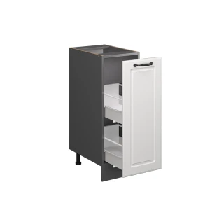 Apothekerschrank R-Line Weiß Landhaus 30 cm ohne Arbeitsplatte livinity®