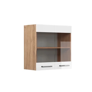 Keittiön lasikaappi R-Line Valkoinen korkeakiilto 60 cm Vicco