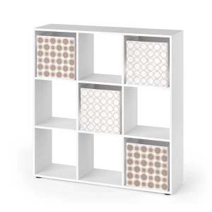 Rumdivider Nove Hvid 104 x 108 cm med 4 foldekasser opt.2 Vicco