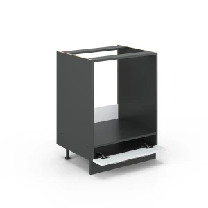 Herdumbauschrank Fame-Line Weiß Hochglanz 60 cm ohne Arbeitsplatte livinity®