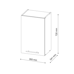 Hängeschrank Fame-Line Goldkraft Eiche 30 cm Vicco