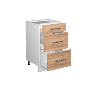 Küchenunterschrank Fame-Line Goldkraft Eiche 50 cm ohne Arbeitsplatte livinity®
