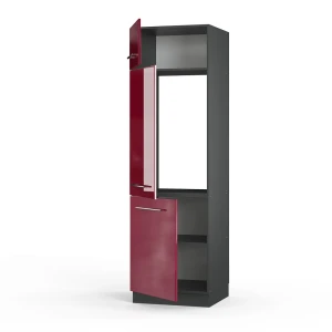 Kühlumbauschrank Fame-Line Bordeaux Hochglanz 60 cm livinity®