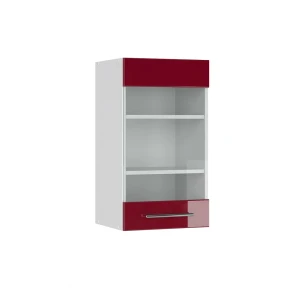 Armoire en verre Fame-Line Rouge bordeaux Haute brillance 40cm Vicco