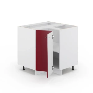 Eckunterschrank Fame-Line Bordeaux Hochglanz 80.5 cm ohne Arbeitsplatte livinity®