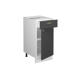 Küchenunterschrank Fame-Line Anthrazit-Gold 40 cm ohne Arbeitsplatte livinity®