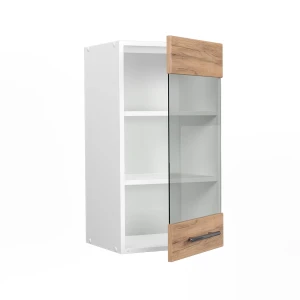 Küchenglasschrank Fame-Line Goldkraft Eiche 40 cm livinity®