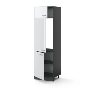 Kühlumbauschrank R-Line Weiß Hochglanz 60 cm livinity®